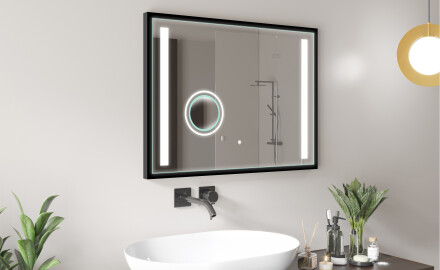 Koupelnové zrcadlo s LED osvětlením a krytem FrameLine L02