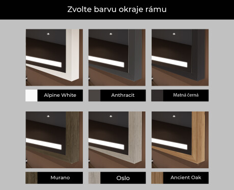Koupelnové zrcadlo s LED osvětlením a krytem FrameLine L09 #2