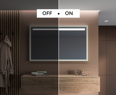 Koupelnové zrcadlo s LED osvětlením a krytem FrameLine L12 #5