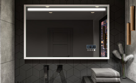 Koupelnové zrcadlo s LED osvětlením a krytem FrameLine L12