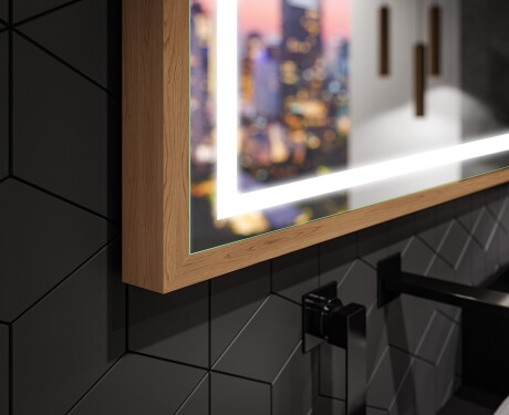 Koupelnové zrcadlo s LED osvětlením a krytem FrameLine L49 #3