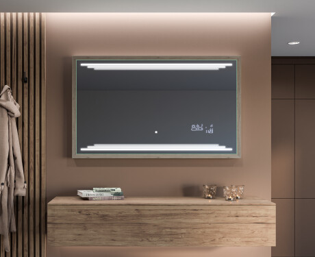 Koupelnové zrcadlo s LED osvětlením a krytem FrameLine L75 #12