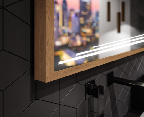 Koupelnové zrcadlo s LED osvětlením a krytem FrameLine L75 #3