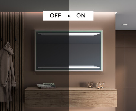 Koupelnové zrcadlo s LED osvětlením a krytem FrameLine L75 #5