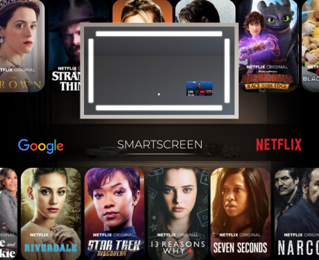 Koupelnové zrcadlo s LED osvětlením a krytem FrameLine L124 #6