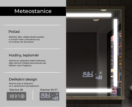 Koupelnové zrcadlo s LED osvětlením a krytem FrameLine L124 #8