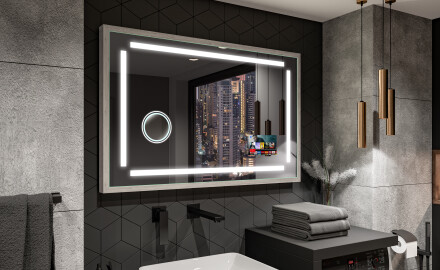 Koupelnové zrcadlo s LED osvětlením a krytem FrameLine L124