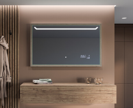 Koupelnové zrcadlo s LED osvětlením a krytem FrameLine L128 #12