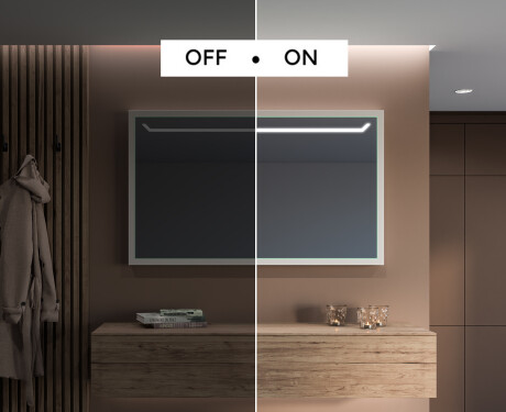 Koupelnové zrcadlo s LED osvětlením a krytem FrameLine L128 #5