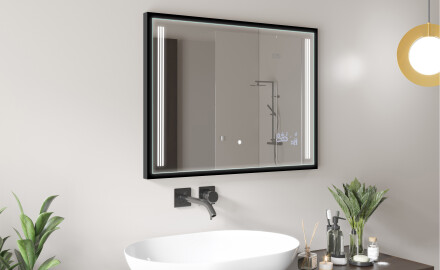 Koupelnové zrcadlo s LED osvětlením a krytem FrameLine L131