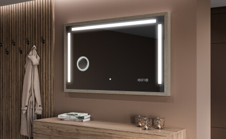 Koupelnové zrcadlo s LED osvětlením a krytem FrameLine L134
