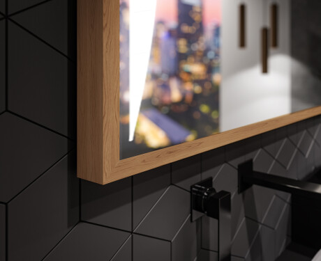 Koupelnové zrcadlo s LED osvětlením a krytem FrameLine L135 #3