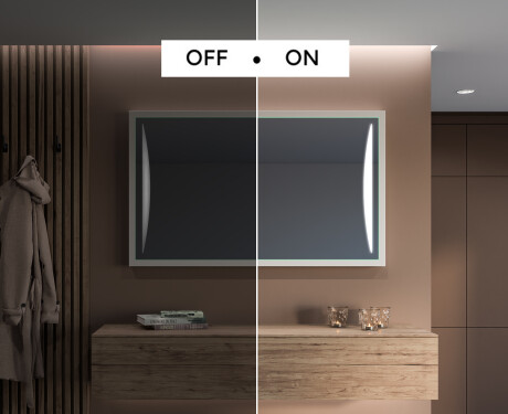 Koupelnové zrcadlo s LED osvětlením a krytem FrameLine L135 #5