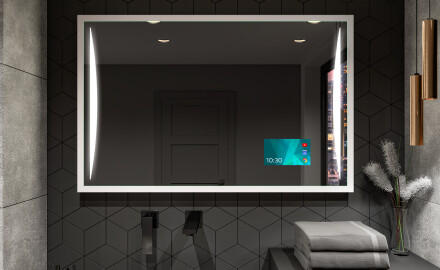 Koupelnové zrcadlo s LED osvětlením a krytem FrameLine L135