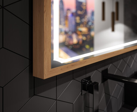 Koupelnové zrcadlo s LED osvětlením a krytem FrameLine L137 #3