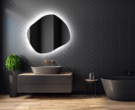 LED zrcadlo do koupelny s nepravidelným tvarem R221 #2