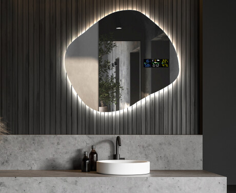 Dekorativni zrcadlo na zeď s osvětlením R221 #6