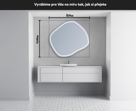 LED zrcadlo do koupelny s nepravidelným tvarem R223 #4