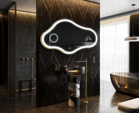 SMART Nepravidelné zrcadlo s LED osvětlením C222 Google #7