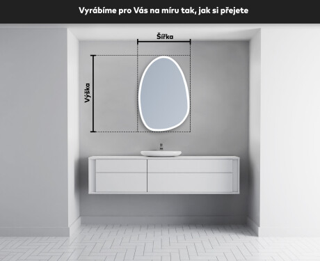 LED zrcadlo do koupelny s nepravidelným tvarem SF222 #5