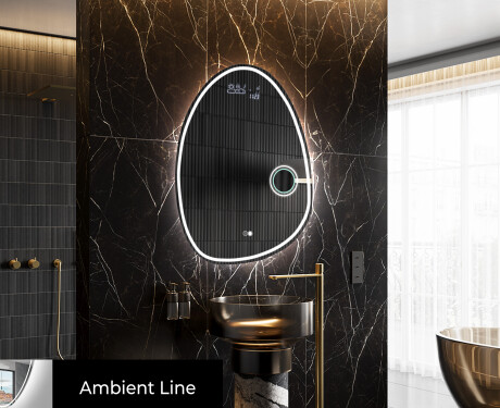 LED zrcadlo do koupelny s nepravidelným tvarem SF223