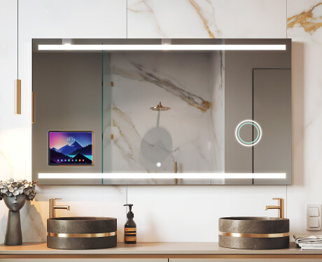 Chytré LED koupelnové zrcadlo s rámem Displine - Apple L09