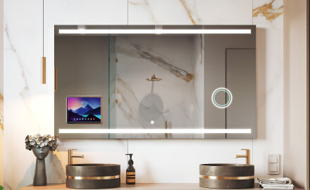 Chytré LED koupelnové zrcadlo s rámem Displine - Apple L09