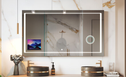 Chytré LED koupelnové zrcadlo s rámem Displine Apple L61