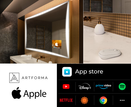Koupelnové zrcadlo s osvětlením SMART L77 Apple #2