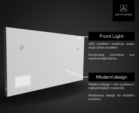 SMART Zrcadlo do koupelny LED L126 Apple #5