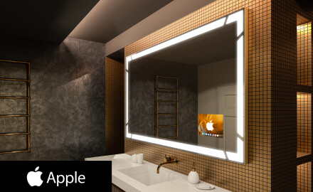 SMART Zrcadlo do koupelny LED L126 Apple