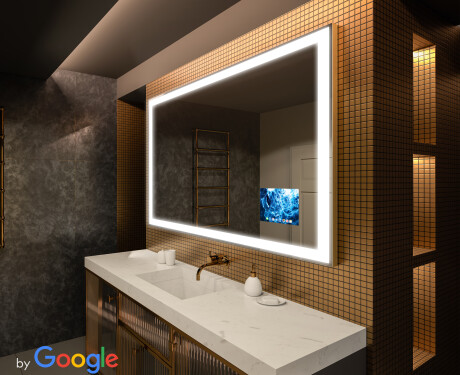 Smart koupelnové zrcadlo s LED podsvícením L01 Řada Google #1