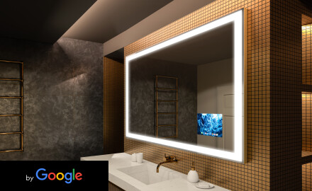 Smart koupelnové zrcadlo s LED podsvícením L01 Řada Google