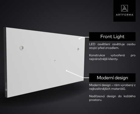 Smart koupelnové zrcadlo s LED podsvícením L02 Řada Google #5