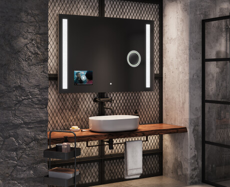 Smart koupelnové zrcadlo s LED podsvícením L02 Řada Google #6
