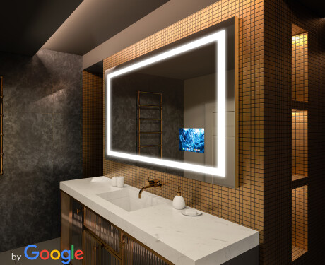 Smart koupelnové zrcadlo s LED podsvícením L15 Řada Google #1