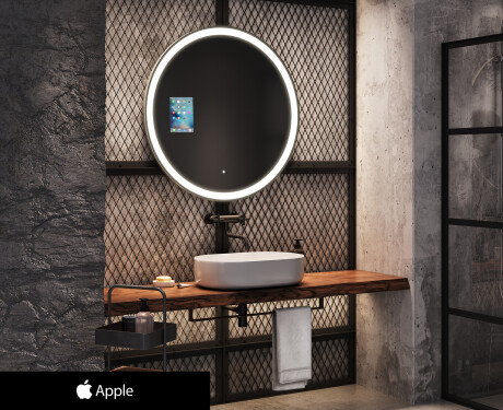Kulaté zrcadlo do koupelny SMART L76 Apple #1