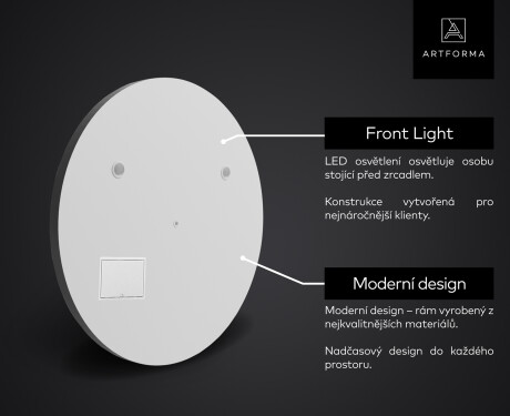 SMART Kulaté zrcadlo s LED osvětlením L114 Apple #2