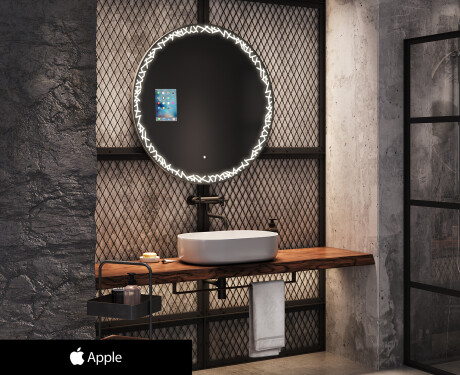 Kulaté zrcadlo do koupelny SMART L115 Apple