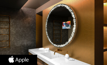 Kulaté zrcadlo do koupelny SMART L115 Apple