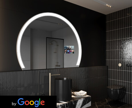 Půlkruhové zrcadlo do koupelny SMART W222 Google