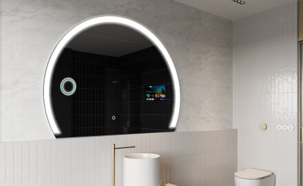 Půlkruhové zrcadlo do koupelny SMART W222 Google
