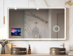 Zaoblené Moderní LED Zrcadlo s rámem iPad Displine L146