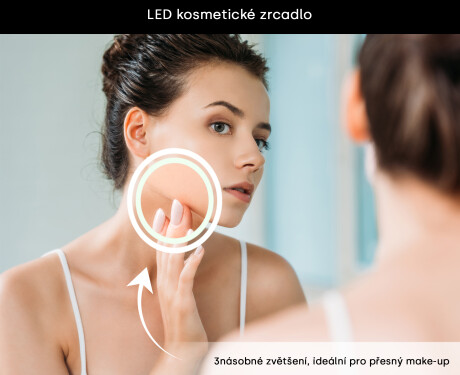 Zaoblené Moderní LED Zrcadlo s rámem iPad Displine L146 #6
