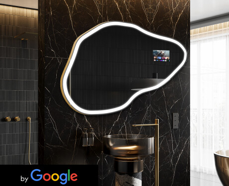 Nepravidelné zrcadlo do koupelny SMART P222 Google