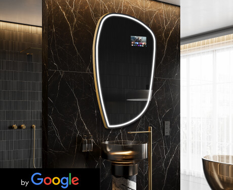 Nepravidelné zrcadlo do koupelny SMART I223 Google