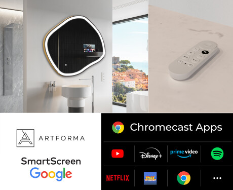 Nepravidelné zrcadlo do koupelny SMART R222 Google #2