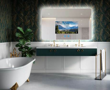 Chytré Zaoblené LED Koupelnové Zrcadlo SmartScreen 21,5” #5