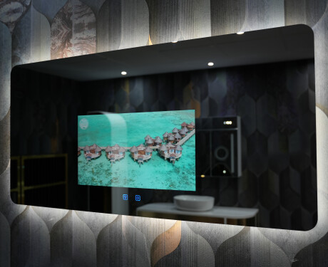 Chytré Zaoblené LED Koupelnové Zrcadlo SmartScreen 21,5” #6