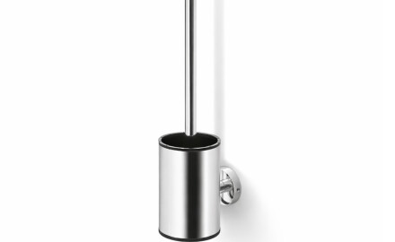 CLASSIC – Nízký závěsný WC kartáč / kovová nádoba, silikonová hlavice / chrom